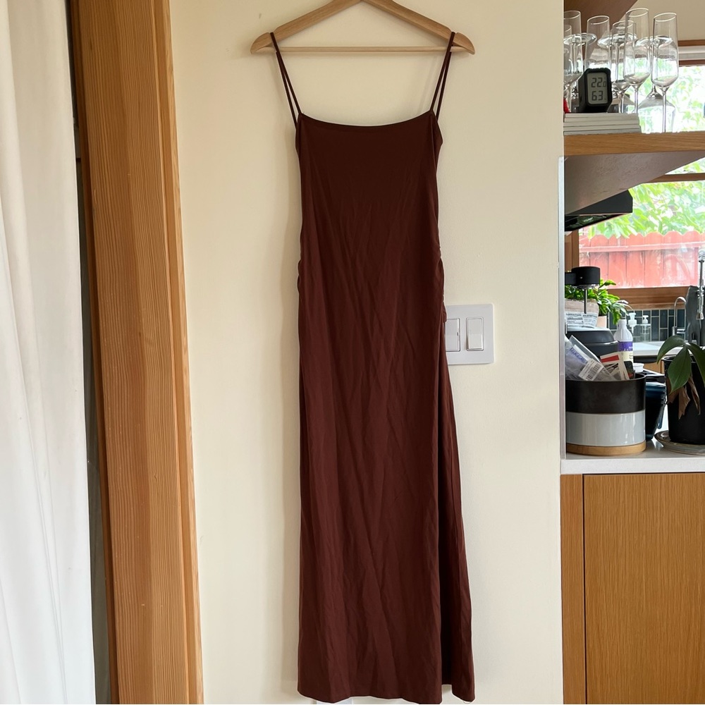 Reformation hex knit brown maxi dress
